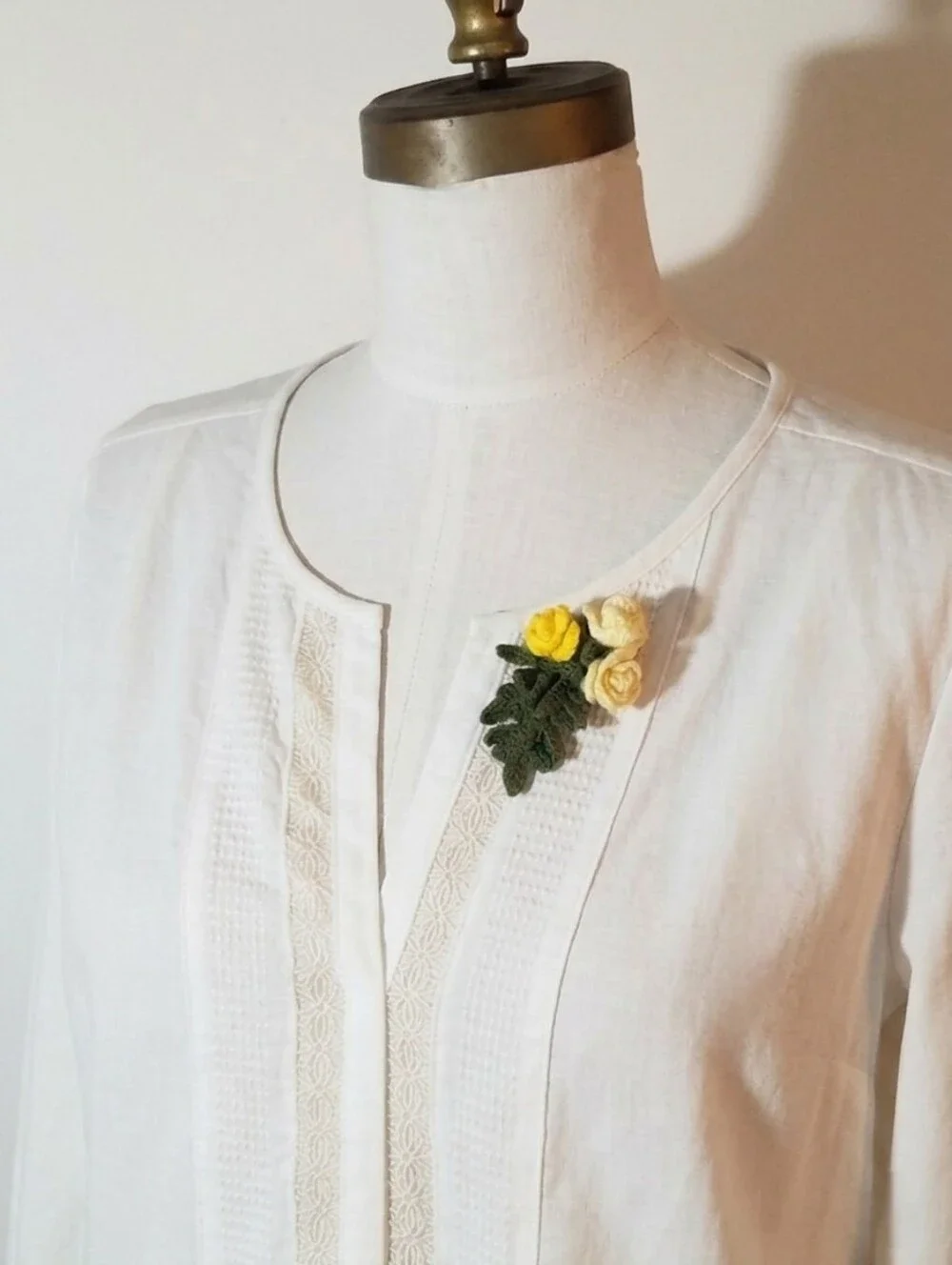 Hand Crafted crochet brooch
